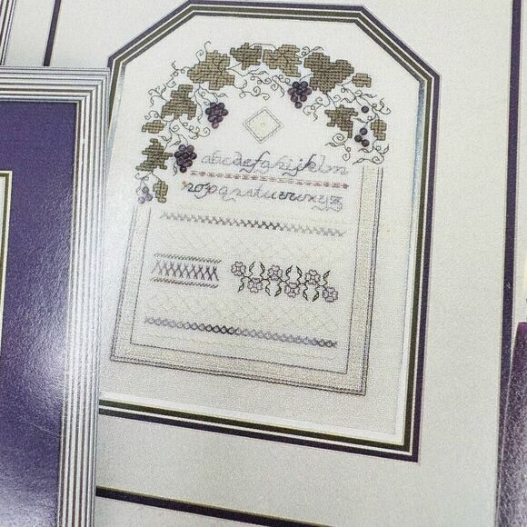The Sweetheart Tree Cross Stitch Charts GRAPE Arbor Sampler Fleuressence Violets - Picture 5 of 9